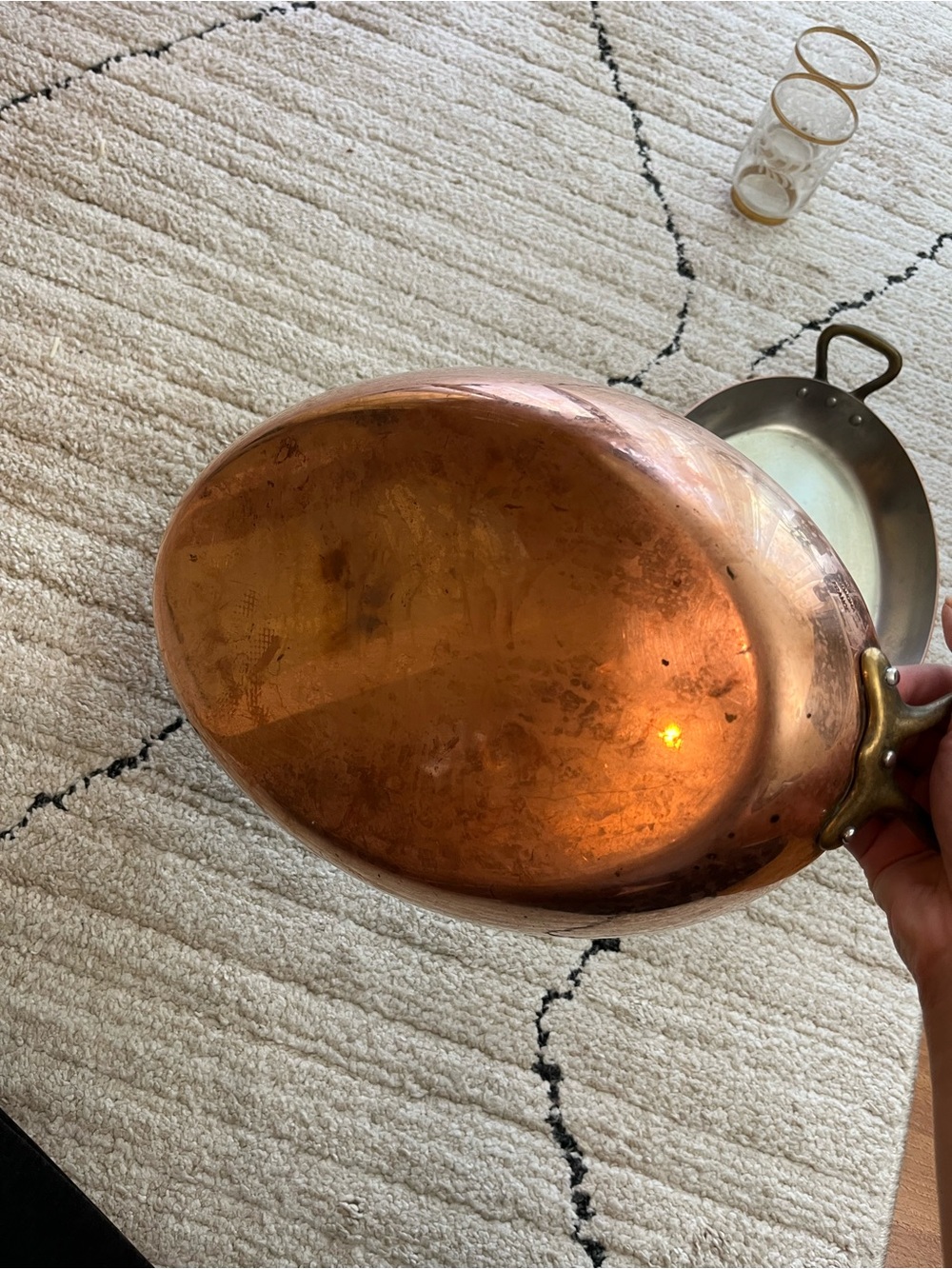 Williams Sonoma Copper-Tone Decorative Fry Pan (set of two)